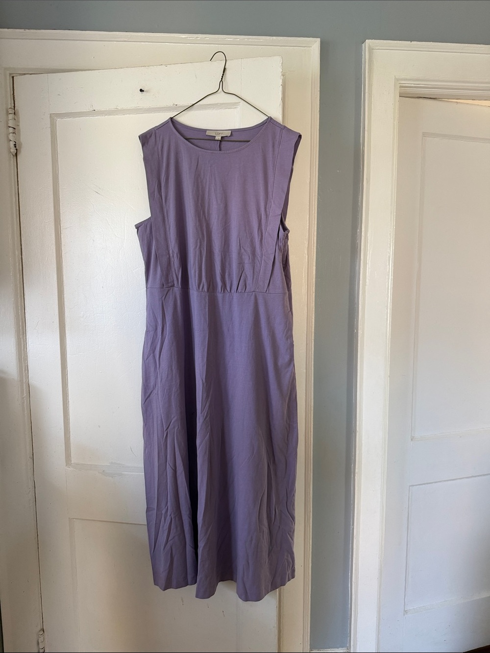 Loft Sleeveless Lavender Midi Dress
